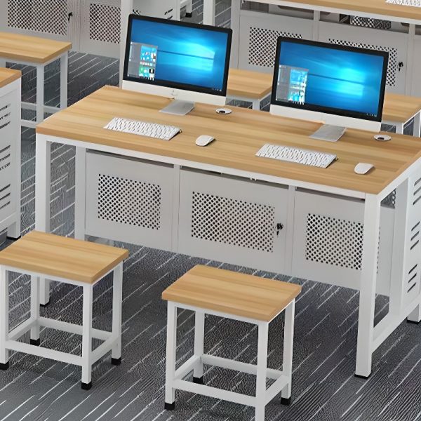 "Kids Computer Desk, Wood, Unfinished Color, with Cable Management"