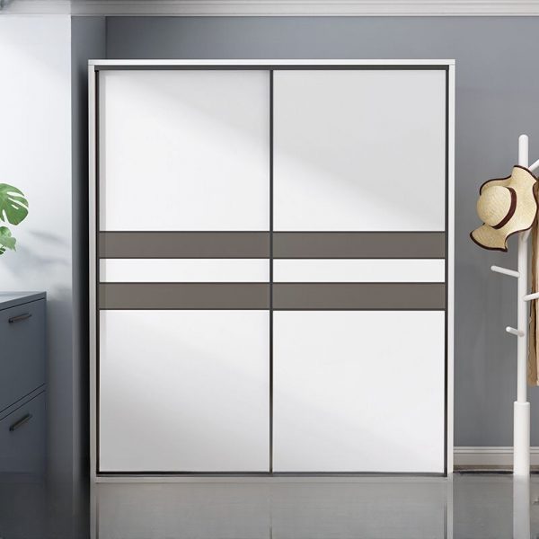"Chalk Lumber Kids Wardrobe with Shelf, Clothing Rod, and Door"